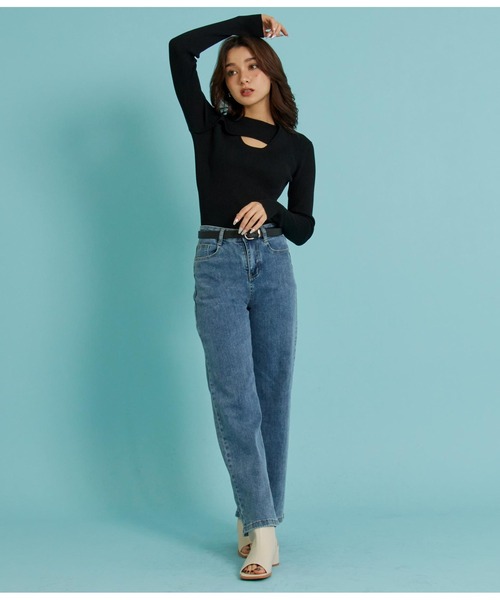 ANAP(アナップ)の「オープントゥスクエアブーツ(ブーツ・レディース・ブラック/オフホワイト・S/L/M)」の8枚目の写真