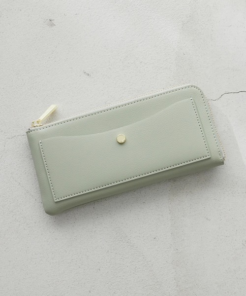 Green Parks(グリーンパークス)の「・別注 Legato Largo 軽量ボンディング財布(財布・レディース・モカ/グリーン/ライトグレー/アイボリー・FREE)」の4枚目の写真
