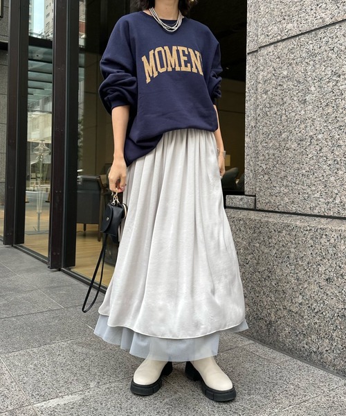 DouDou(ドゥドゥ)の「ソフトチュールスカート(スカート・レディース・グレー/ブラック・FREE)」の19枚目の写真