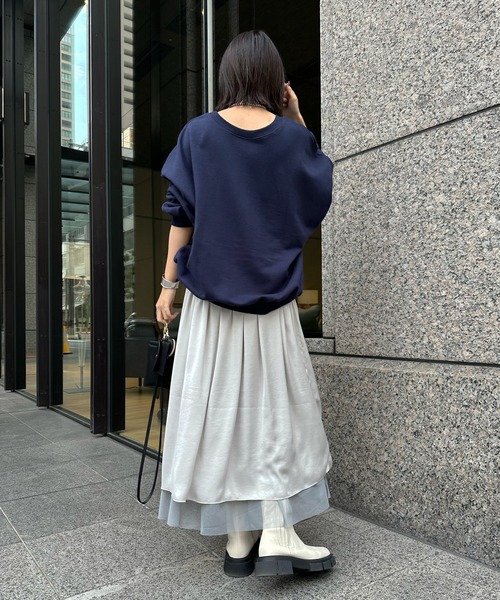 DouDou(ドゥドゥ)の「ソフトチュールスカート(スカート・レディース・グレー/ブラック・FREE)」の21枚目の写真