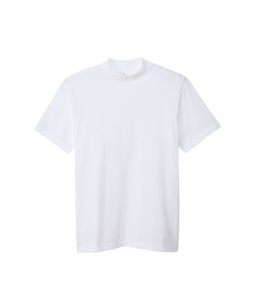 HANES（ヘインズ）の「【Hanes/ヘインズ】メンズ メンズ モックネックTシャツ（Tシャツ/カットソー・メンズ・ホワイト/ブラック/ダークグレー・SMALL/MEDIUM/LARGE/X-LARGE）」の2枚目の写真
