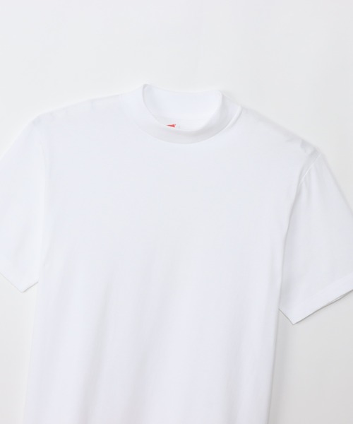 HANES（ヘインズ）の「【Hanes/ヘインズ】メンズ メンズ モックネックTシャツ（Tシャツ/カットソー・メンズ・ホワイト/ブラック/ダークグレー・SMALL/MEDIUM/LARGE/X-LARGE）」の4枚目の写真