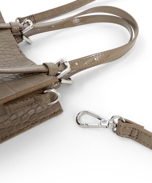 minia（ミニア）の「ベルテッドハンドルミニバッグ（トートバッグ・レディース・イエロー/ピンク/アイボリー/モカ・FREE）」の7枚目の写真