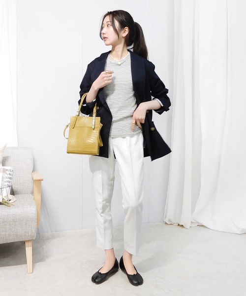 minia（ミニア）の「ベルテッドハンドルミニバッグ（トートバッグ・レディース・イエロー/ピンク/アイボリー/モカ・FREE）」の5枚目の写真