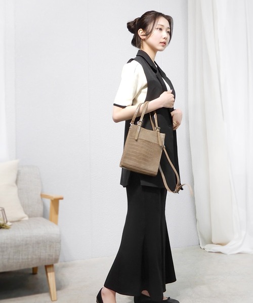 minia（ミニア）の「ベルテッドハンドルミニバッグ（トートバッグ・レディース・イエロー/ピンク/アイボリー/モカ・FREE）」の22枚目の写真