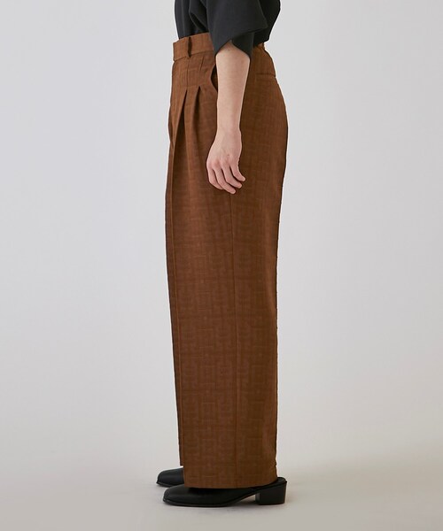 tk.TAKEO KIKUCHI（ティーケータケオキクチ）の「◆シャドウジャガードワイドストレートパンツ（その他パンツ・メンズ・ブラック系3/ダークグリーン系3/オレンジ系その他5・03/02）」の6枚目の写真