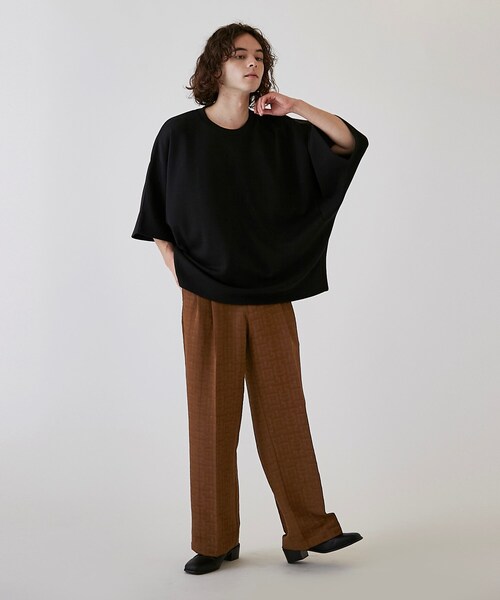 tk.TAKEO KIKUCHI（ティーケータケオキクチ）の「◆シャドウジャガードワイドストレートパンツ（その他パンツ・メンズ・ブラック系3/ダークグリーン系3/オレンジ系その他5・03/02）」の21枚目の写真