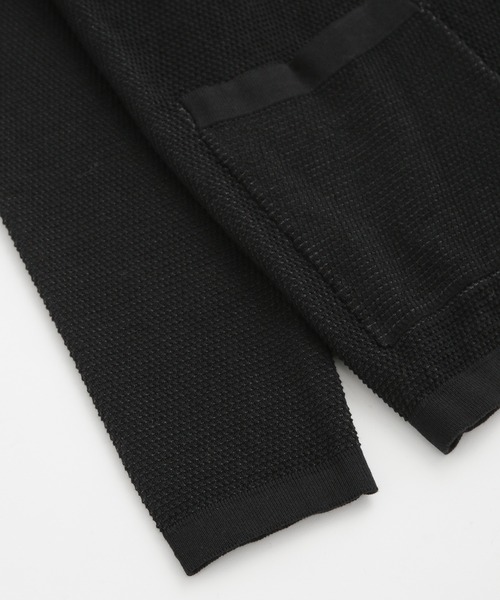 NANO universe（ナノユニバース）の「LB.03/コットンシルケット鹿の子トッパーカーディガン（カーディガン/ボレロ・メンズ・モカ/レッド/ブラック・S/M/L）」の13枚目の写真