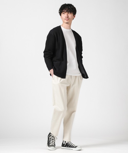 NANO universe（ナノユニバース）の「LB.03/コットンシルケット鹿の子トッパーカーディガン（カーディガン/ボレロ・メンズ・モカ/レッド/ブラック・S/M/L）」の10枚目の写真