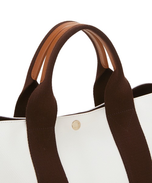 Breath TOPKAPI(ブレストプカピ)の「【Breath TOPKAPI】 NEOCANVAS ネオキャンバス テープトートバッグ M(トートバッグ・レディース・ブラック/オフホワイト/ベージュ系その他3/ライトカーキ・FREE)」の11枚目の写真