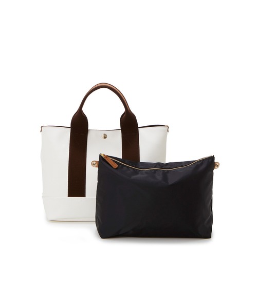 Breath TOPKAPI(ブレストプカピ)の「【Breath TOPKAPI】 NEOCANVAS ネオキャンバス テープトートバッグ M(トートバッグ・レディース・ブラック/オフホワイト/ベージュ系その他3/ライトカーキ・FREE)」の19枚目の写真