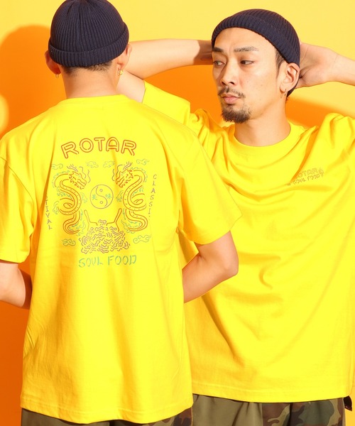 ROTAR(ローター)の「SOUL FOOD Tee(Tシャツ/カットソー・メンズ・ピンク/ブラック/イエロー系その他/ホワイト・SMALL/LARGE/MEDIUM/X-LARGE)」の1枚目の写真