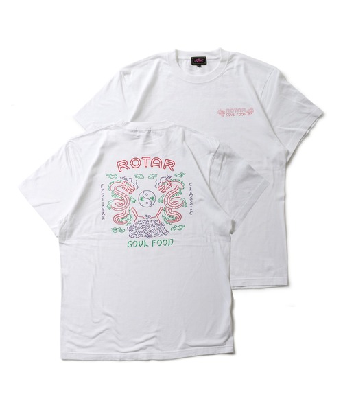 ROTAR(ローター)の「SOUL FOOD Tee(Tシャツ/カットソー・メンズ・ピンク/ブラック/イエロー系その他/ホワイト・SMALL/LARGE/MEDIUM/X-LARGE)」の2枚目の写真