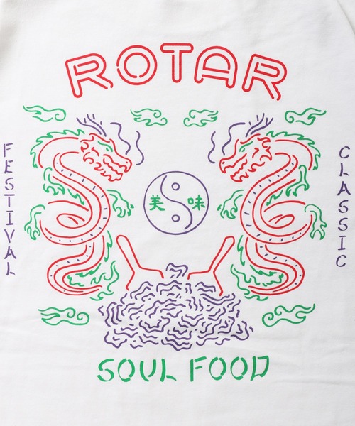 ROTAR(ローター)の「SOUL FOOD Tee(Tシャツ/カットソー・メンズ・ピンク/ブラック/イエロー系その他/ホワイト・SMALL/LARGE/MEDIUM/X-LARGE)」の8枚目の写真