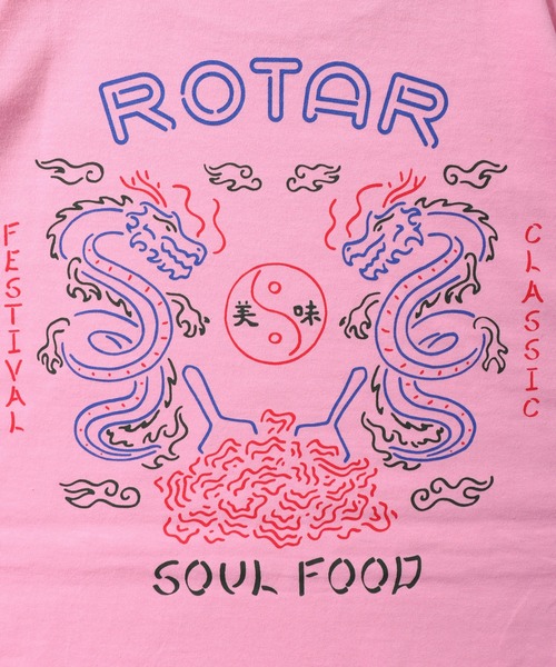 ROTAR(ローター)の「SOUL FOOD Tee(Tシャツ/カットソー・メンズ・ピンク/ブラック/イエロー系その他/ホワイト・SMALL/LARGE/MEDIUM/X-LARGE)」の10枚目の写真