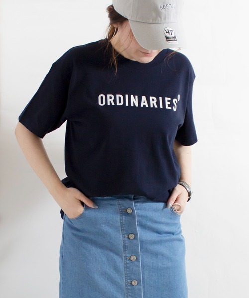 ALL ORDINARIES(オールオーディナリーズ)の「ALL ORDINARIES ストレートロゴT 2023(Tシャツ/カットソー・レディース・ホワイト/サックスブルー/イエロー/ネイビー/スミクロ・XS/S/M/L/XL)」の3枚目の写真