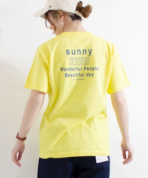 ALL ORDINARIES(オールオーディナリーズ)の「ALL ORDINARIES ストレートロゴT 2023(Tシャツ/カットソー・レディース・ホワイト/サックスブルー/イエロー/ネイビー/スミクロ・XS/S/M/L/XL)」の6枚目の写真