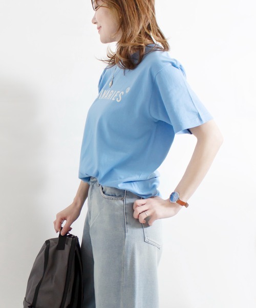 ALL ORDINARIES(オールオーディナリーズ)の「ALL ORDINARIES ストレートロゴT 2023(Tシャツ/カットソー・レディース・ホワイト/サックスブルー/イエロー/ネイビー/スミクロ・XS/S/M/L/XL)」の21枚目の写真