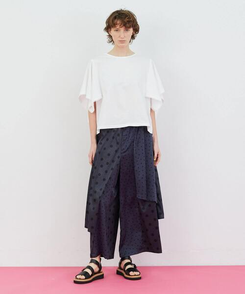 FRAPBOIS（フラボア）の「スクエアースリーブ カットソー（Tシャツ/カットソー・レディース・ブラック/ホワイト・1）」の8枚目の写真