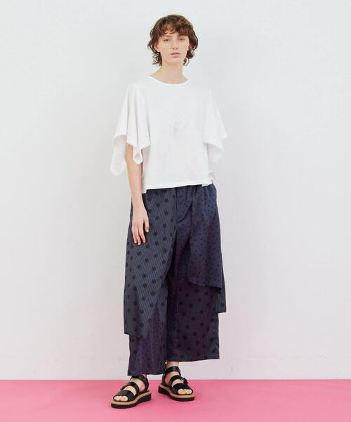 FRAPBOIS（フラボア）の「スクエアースリーブ カットソー（Tシャツ/カットソー・レディース・ブラック/ホワイト・1）」の12枚目の写真