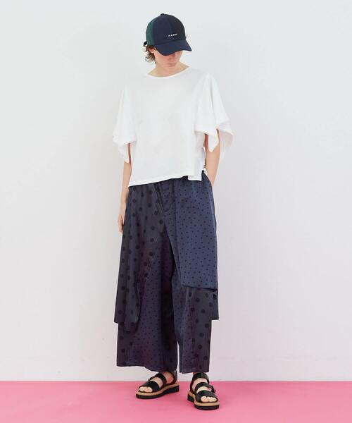 FRAPBOIS（フラボア）の「スクエアースリーブ カットソー（Tシャツ/カットソー・レディース・ブラック/ホワイト・1）」の18枚目の写真