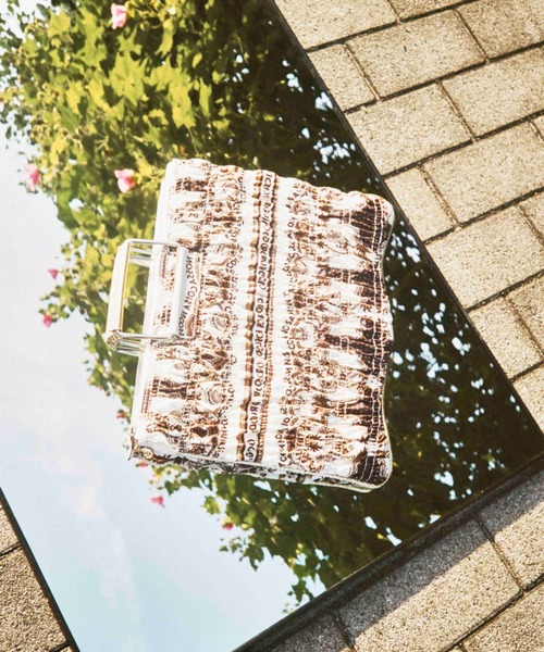 宮岡麻衣子 花月窯 よろけ縞文六角置き掛け花入 花器 陶芸 染付