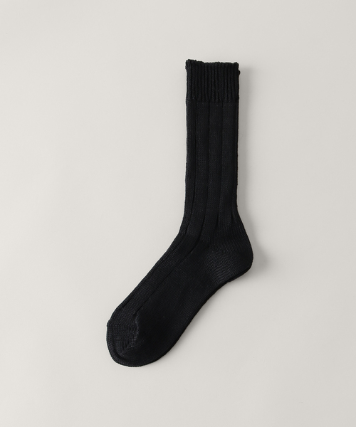 JOURNAL STANDARD LUXE(ジャーナルスタンダード ラックス)の「リネンワイドリブSOCKS(ソックス/靴下・レディース・ブラック/ブラウン/レッド/ピンク/パープル・FREE)」の2枚目の写真