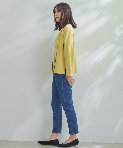 Arnold Palmer（アーノルドパーマー）の「ランダムリブ Vネック UV カーディガン（カーディガン/ボレロ・レディース・ブルー/ホワイト/イエロー・S/M/L）」の17枚目の写真