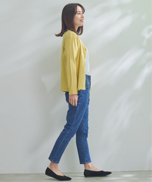 Arnold Palmer（アーノルドパーマー）の「ランダムリブ Vネック UV カーディガン（カーディガン/ボレロ・レディース・ブルー/ホワイト/イエロー・S/M/L）」の5枚目の写真