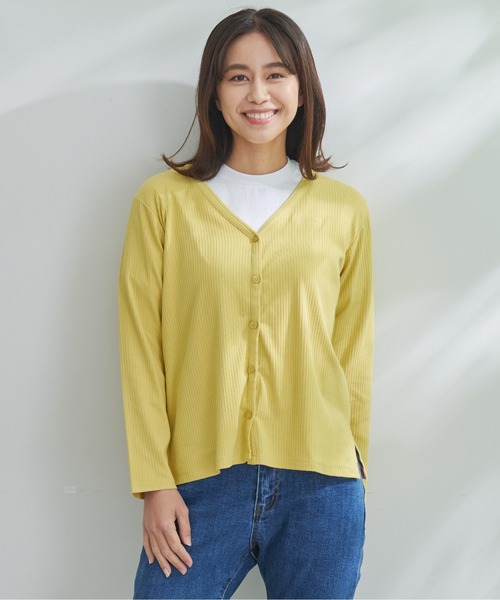 Arnold Palmer（アーノルドパーマー）の「ランダムリブ Vネック UV カーディガン（カーディガン/ボレロ・レディース・ブルー/ホワイト/イエロー・S/M/L）」の9枚目の写真