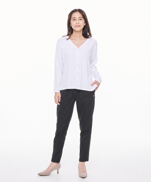 Arnold Palmer（アーノルドパーマー）の「ランダムリブ Vネック UV カーディガン（カーディガン/ボレロ・レディース・ブルー/ホワイト/イエロー・S/M/L）」の15枚目の写真