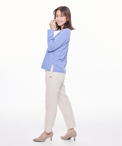 Arnold Palmer（アーノルドパーマー）の「ランダムリブ Vネック UV カーディガン（カーディガン/ボレロ・レディース・ブルー/ホワイト/イエロー・S/M/L）」の11枚目の写真