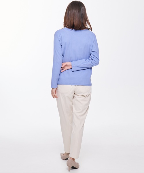 Arnold Palmer（アーノルドパーマー）の「ランダムリブ Vネック UV カーディガン（カーディガン/ボレロ・レディース・ブルー/ホワイト/イエロー・S/M/L）」の10枚目の写真