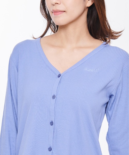 Arnold Palmer（アーノルドパーマー）の「ランダムリブ Vネック UV カーディガン（カーディガン/ボレロ・レディース・ブルー/ホワイト/イエロー・S/M/L）」の21枚目の写真