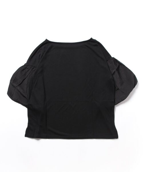 REAL CUBE(リアルキューブ)の「サテンバルーンスリーブカットソー(Tシャツ/カットソー・レディース・ワインレッド/グリーン/ブラック・M)」の5枚目の写真