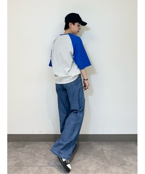 ⭐️新品未使用⭐️ 夏でも涼しいライトブルーデニムワイドパンツ デニムワイドパンツ（股下73cm）: ボトムス｜ハニーズ公式通販
