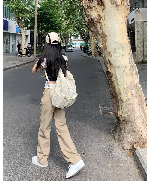 Ada.（エイダ）の「ウエストベルト 折り返し デザインパンツ（その他パンツ・レディース・ベージュ/ダークネイビー・L/M）」の7枚目の写真