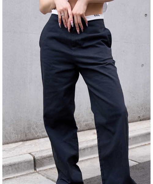 Ada.（エイダ）の「ウエストベルト 折り返し デザインパンツ（その他パンツ・レディース・ベージュ/ダークネイビー・L/M）」の16枚目の写真