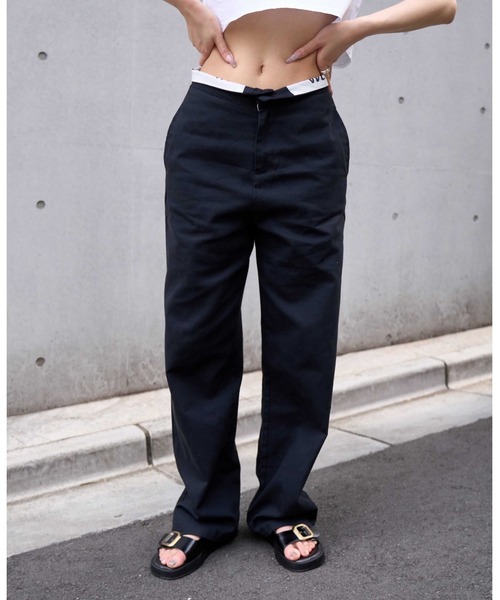 Ada.（エイダ）の「ウエストベルト 折り返し デザインパンツ（その他パンツ・レディース・ベージュ/ダークネイビー・L/M）」の18枚目の写真