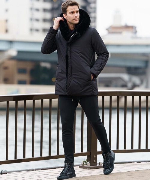 wjk（ダヴルジェイケイ）の「mj9199-witch coat コート（ダウンジャケット/コート・メンズ・カーキ/ブラック・L/M/S/XL）」の5枚目の写真