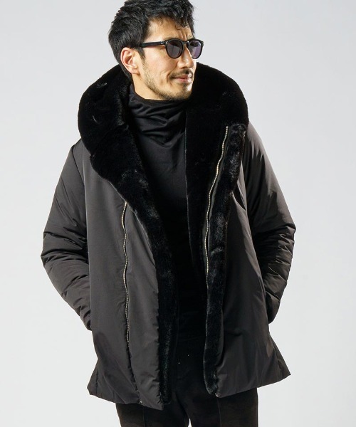 wjk（ダヴルジェイケイ）の「mj9199-witch coat コート（ダウンジャケット/コート・メンズ・カーキ/ブラック・L/M/S/XL）」の8枚目の写真