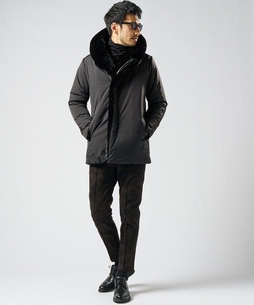 wjk（ダヴルジェイケイ）の「mj9199-witch coat コート（ダウンジャケット/コート・メンズ・カーキ/ブラック・L/M/S/XL）」の12枚目の写真