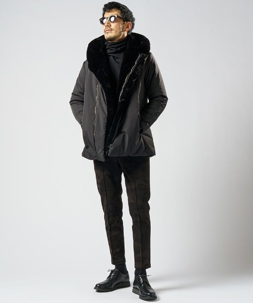 wjk（ダヴルジェイケイ）の「mj9199-witch coat コート（ダウンジャケット/コート・メンズ・カーキ/ブラック・L/M/S/XL）」の13枚目の写真