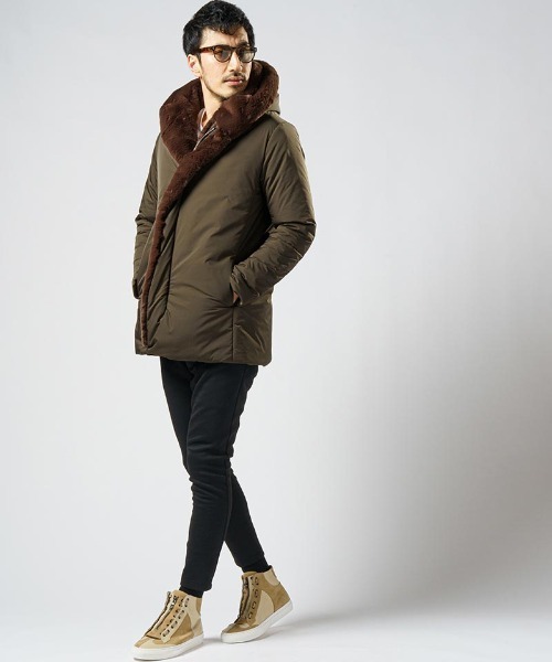 wjk（ダヴルジェイケイ）の「mj9199-witch coat コート（ダウンジャケット/コート・メンズ・カーキ/ブラック・L/M/S/XL）」の18枚目の写真