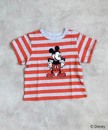 BIG FIELD | 【Disney】ミッキーマウス ハンソデTシャツ(80～150cm）(Tシャツ/カットソー)