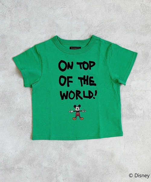 BIG FIELD（ビッグフィールド）の「【Disney】ミッキーマウス ハンソデTシャツ(80～150cm）（Tシャツ/カットソー・キッズ・チャコール/オレンジ/グリーン/アイボリー・80/90/95/100/110/120/130/140/150）」の4枚目の写真