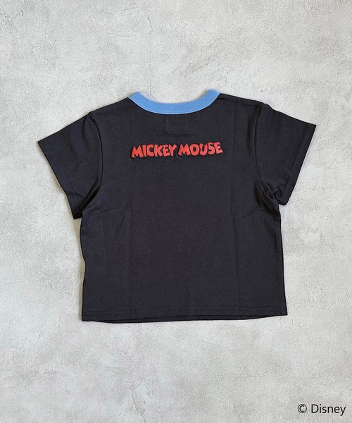 BIG FIELD（ビッグフィールド）の「【Disney】ミッキーマウス ハンソデTシャツ(80～150cm）（Tシャツ/カットソー・キッズ・チャコール/オレンジ/グリーン/アイボリー・80/90/95/100/110/120/130/140/150）」の16枚目の写真