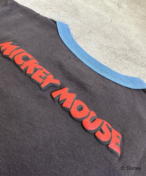 BIG FIELD（ビッグフィールド）の「【Disney】ミッキーマウス ハンソデTシャツ(80～150cm）（Tシャツ/カットソー・キッズ・チャコール/オレンジ/グリーン/アイボリー・80/90/95/100/110/120/130/140/150）」の17枚目の写真