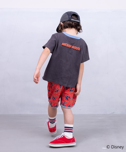BIG FIELD（ビッグフィールド）の「【Disney】ミッキーマウス ハンソデTシャツ(80～150cm）（Tシャツ/カットソー・キッズ・チャコール/オレンジ/グリーン/アイボリー・80/90/95/100/110/120/130/140/150）」の10枚目の写真