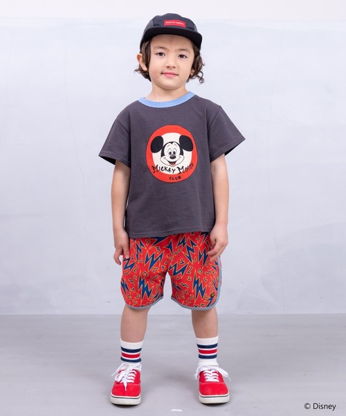 BIG FIELD（ビッグフィールド）の「【Disney】ミッキーマウス ハンソデTシャツ(80～150cm）（Tシャツ/カットソー・キッズ・チャコール/オレンジ/グリーン/アイボリー・80/90/95/100/110/120/130/140/150）」の12枚目の写真